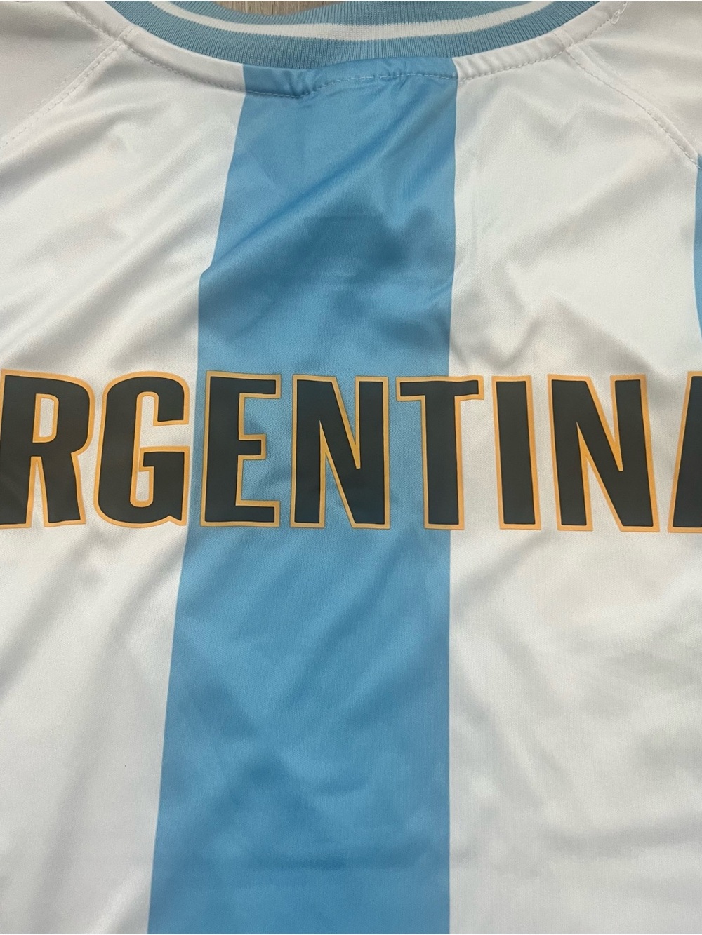 NWT Umbro Argentina Soccer Jersey Mens XL Blue White Checkered World Cup 2026 - Picture 5 of 10
